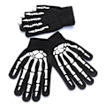 Miniatyrbild 2 av 6: Stickhandskar Skeletthuvud Lysande Halvfinger Hela Fingrar Print Varm Andas Män Kvinnor Fitness Handske Cykelutrustning Luminous-B1 One Size
