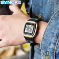 Miniatyrbild 6 av 6: Watch Utomhussport Student Watch Herr Lysande guldfärg Flerfunktionsklocka Retro Square Watch Watch 9023b gold