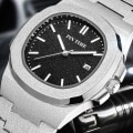 Miniatyrbild 5 av 6: PINTIME Nytt mode för män Casual PP watch Frostat case Quartz Urtavla Klockor Lyxdesign Män Sport Armbandsur Present med låda gold with blackA