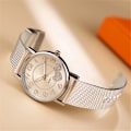 Miniatyrbild 4 av 6: Mode Watch Damklocka Silver Heart Dial Silikon Mesh Armbandsur Reloj Mujer Montre Femme Watch 2022 C