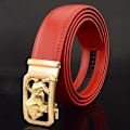 Miniatyrbild 1 av 6: Lyxmärke tiger automatiskt spänne man vitt bälte äkta läder modedesigner Casual Hög kvalitet ceinture homme Red gold 1(.204) 110cm(.204)