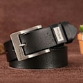 Miniatyrbild 1 av 6: Lyxmärke Designer Bälte Herr Mode Äkta Läder Midjerem Legering Nål Spänne Herrbälte Cummerbunds Ceinture Homme 2022 JEEPFTJ-Black 115cm