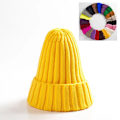 Miniatyrbild 1 av 6: Unisex Bomullsblendade Varma Mjuka Stickade Mössor Hip Hop Vintermössor Beanies För Flickor Höstmössor Skullies Beanies Yellow