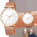 Miniatyrbild 5 av 6: Watch 2022 Lyxmode Enkel Armbandsur Läder Guld Urtavla Casual Man Brecalet Quartz Clock Vip-länk för droppe 567 Black