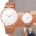 Miniatyrbild 5 av 6: Watch 2022 Lyxmode Enkel Armbandsur Läder Guld Urtavla Casual Man Brecalet Quartz Clock Vip-länk för droppe 568 Black
