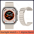 Miniatyrbild 1 av 6: Ultra Smartwatch NFC Bluetooth Call Herr Dam Smart Watch Blood Oxygen Sleep Monitor Titanlegering Case 49mm Series 8 Starlight 1 Alpine(.989)