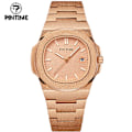Miniatyrbild 2 av 6: PINTIME Nytt mode för män Casual PP watch Frostat case Quartz Urtavla Klockor Lyxdesign Män Sport Armbandsur Present med låda gold with blackA