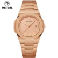 Miniatyrbild 2 av 6: PINTIME Nytt mode för män Casual PP watch Frostat case Quartz Urtavla Klockor Lyxdesign Män Sport Armbandsur Present med låda silver with blackA