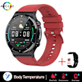 Miniatyrbild 1 av 6: Smärtfri Icke-invasiv Blodsocker Watch Män EKG PPG Laserbehandling Hälsa Blodtryck Sport Smartklocka GlucometerWatch red