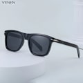 Miniatyrbild 4 av 6: Fyrkantiga Lyxiga Polariserade Solglasögon Män Kvinnor 2022 Retro märkesdesigner Polar Solskydd Glasögon Man Nya Oculos De Sol Masculino C2 Matte Black With a bag