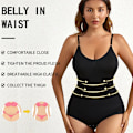 Miniatyrbild 3 av 6: Seamless Shapewear Body Kvinnor Magkontroll Kompression Kroppsformare Waist Trainer Slimmande underkläder i ett stycke Brown XS