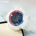 Miniatyrbild 4 av 6: SMAEL Elektroniska Digitala klockor för män Vattentät Unisex Military Sport Armbandsur med Auto Date Week LED Display Vit 8082 Black gold-Box