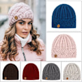 Miniatyrbild 3 av 6: Nya Vintermössor Dammode Stickad Beanie Virkad Skullies Hatt Höst Utomhus Varma Beanies Mössor Vilda Tillbehör  N pink