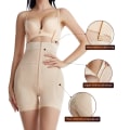 Miniatyrbild 1 av 6: Waist trainer Body Shaper Body Shapewear Magekontroll Underkläder Falska skinkor Höftkuddar Enhancer Axelremmar Smalare Zipper Skin Style B XL