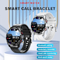 Miniatyrbild 2 av 6: Smart Watch Bluetooth Call Ecg Ppg Full Touch Screen Väder Samtalsinformation Påminnelse Multi Voice Sports Mode Smart Armband tape black