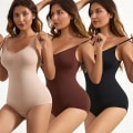 Miniatyrbild 2 av 6: Body Shapewear Dam Spaghetti Armband Sexig Öppen gren Bantning Kroppsformare Mage Kontroll Butt Lifter Push Up Shapers Korsett Beige 2XL (82.5-90KG)