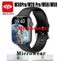Miniatyrbild 2 av 6: Smart Watch Series 8 W58 W59 W38 W28 Pro Smartwatch Dam Herr NFC Vattentät BT Call Heartrate Monitor IWO För Apple Android BLS add BLS W28Pro