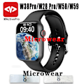 Miniatyrbild 2 av 6: Smart Watch Series 8 W58 W59 W38 W28 Pro Smartwatch Dam Herr NFC Vattentät BT Call Heartrate Monitor IWO För Apple Android PISs add PIN W28Pro