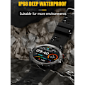 Miniatyrbild 5 av 6: LEMFO LF26 Max Smart Watch Herr Bluetooth Call Smartwatch IP68 Vattentät 360 HD Screen Standby för Android IOS Black silver