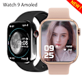 Miniatyrbild 2 av 6: Ny iw9 Amoled Smartwatch Bluetooth Call Herr Sport Fintess klockor Dam Custom Watch Face Series 8 Smart Watch för Apple Watch Black mesh