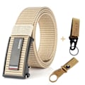 Miniatyrbild 1 av 6: Nytt mode herrbälte Toppkvalitet Bekväma nylon för män Metall Automatiskt spänne Ung Canvas Taktisk designerbälte Khaki Belt A Match 120cm Adjustable