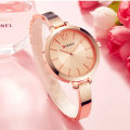 Miniatyrbild 6 av 6: CURREN Mode Guld Damklockor Rostfritt stål Ultratunn watch Kvinna Romantisk klocka Damklockor Montre Femme silver