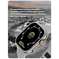 Miniatyrbild 6 av 6: Smart Watch Ultra 2 tums HD-skärm NFC Smartwatch Bluetooth samtal Puls Sömnmonitor Series 8 Klockor för män kvinnor With Silicone Strap(.1357)