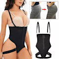 Miniatyrbild 2 av 6: Plus Size Hög midja rumplyftare Magekontroll Trosa Booty Lift Dragunderkläder Shaper Waist Trainer Korsett Shapewear Black 4XL
