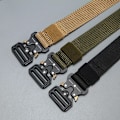 Miniatyrbild 3 av 6: FRALU bälte män utomhusjakt metall taktiskt bälte multifunktionslegering spänne hög kvalitet Marine Corps canvas bälte för män Khaki 13 45to47inch