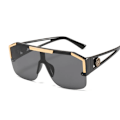 Miniatyrbild 3 av 6: Lyxiga överdimensionerade solglasögon för man Märkesdesigner Stor ram Gradient solglasögon för kvinna mode Hög kvalitet Oculos De Sol Double Gray as picture