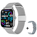Miniatyrbild 1 av 6: Bluetooth Svara samtal Smart Watch Herr Puls Fitness Tracker Klockor IP67 Vattentät Dam Smartwatch för Android IOS Mesh belt silver