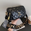 Miniatyrbild 2 av 6: Dammode Axelväska Nytt mjukt läder Casual Cross Body Lyxdesign Dam fyrkantig väska Plånbok Mobiltelefonväska Beige