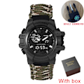 Miniatyrbild 1 av 6: SHIYUNME Män Militär Watch Utomhus Kompass Tidslarm LED Digitala klockor Män Vattentät Quartz Clock relogio masculino Khaki  with box