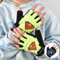 Miniatyrbild 1 av 6: Cykelhandskar för barn Halvfinger Barn Cykelhandskar Barn Halksäkra Andningssporthandskar för pojkar Flickor Ridutrustning Superman M