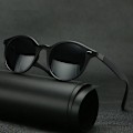 Miniatyrbild 2 av 6: Unisex Retro Rivet Polariserade Solglasögon Mode Oval Ram Solglasögon För män Kvinnor Körskydd Glasögon Gafas De Sol UV400 C10