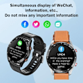 Miniatyrbild 5 av 6: Smart Watch Bluetooth Call Ecg Ppg Full Touch Screen Väder Samtalsinformation Påminnelse Multi Voice Sports Mode Smart Armband tape black