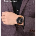 Miniatyrbild 5 av 6: Män Quartz Watch Mode Enkel Business Bälte Quartz Watch For Men Watch Student Armbandsur Sport Icke mekanisk Black