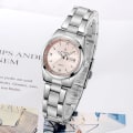 Miniatyrbild 5 av 6: Montre Femme 2023 WWOOR Mode Damklockor Vattentät Quartz Silver Klocka Dam Automatisk Dateklänning Armbandsur Watch Mujer silver pink