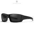 Miniatyrbild 1 av 6: KDEAM 2021 High-End Sports Goggles TR90 Polarized Solglasögon Herr Vandring Fiske Solglasögon med case C2 Zipper Box