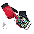 Miniatyrbild 6 av 6: Quick Dry Cykelhandskar Full Finger Touchscreen Herr Dam Handskar Andas Höstvantar Lättvikts Ridhandskar Cykling Orange M