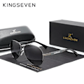 Miniatyrbild 1 av 5: KINGSEVEN 2022 New Trend Quality Titanium Alloy Solglasögon herr Polariserade solglasögon Dam Pilot Mirror Glasögon Oculos de sol Gun Gradient Gray Orignal