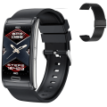 Miniatyrbild 1 av 6: Ny E600 EKG Smart Watch Herr Icke-invasiv Blodsocker Puls Blodtrycksmätare Sportsteg Smartwatch Dam Android add metal black(.1225)