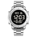 Miniatyrbild 1 av 6: SKMEI LED Light Stoppur Sportklockor Herr Multifunktion 3Bar Vattentät Countdown Calendar Digital Armbandsur reloj hombre Steel Strap 5