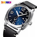 Miniatyrbild 2 av 6: Watch SKMEI Märke Mode Sport Kvartsklockor Herr Läder Vattentät Chronograph Clock Business Relogio Masculino Silver White
