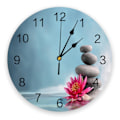 Miniatyrbild 1 av 6: Spa Stenar Blomma Väggklocka Modern Design Hem Vardagsrum Kontor Café Dekoration Konst Väggklocka LEX09907