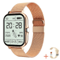Miniatyrbild 1 av 6: Smart Watch Herr Dam Fitness Bluetooth Call Connected Klockor Vattentät Man Smartwatch För Android IOS Reloje Inteligente Mesh Rose Gold