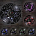 Miniatyrbild 6 av 6: Dartspel Pub Vinyl Retro Skivspelare Väggklocka Mancave Spelrum Dekoration Retro Tidsmätare Darttavla Bar Nattklubb Disk Hantverk Without LED(.102)
