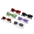 Miniatyrbild 5 av 6: Rektangulära solglasögon för kvinnor Punk Style Snake Solglasögon Lyxmärke Designer Glasögon UV400 Män Hip Pop Shades Glasögon Retro Red multi