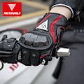 Miniatyrbild 3 av 6: De senaste Rs Taichi Rst390 Armed Läder Mesh Handskar Motorcykelhandskar Motocross Knight Handskar RS RED M