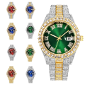 Miniatyrbild 6 av 6: Hip Hop Iced Out Watch för män Full Aaa Diamond Around Luxury Quartz Herrklockor Silver Guld Relogio Masculino Ny SIZE1-RED